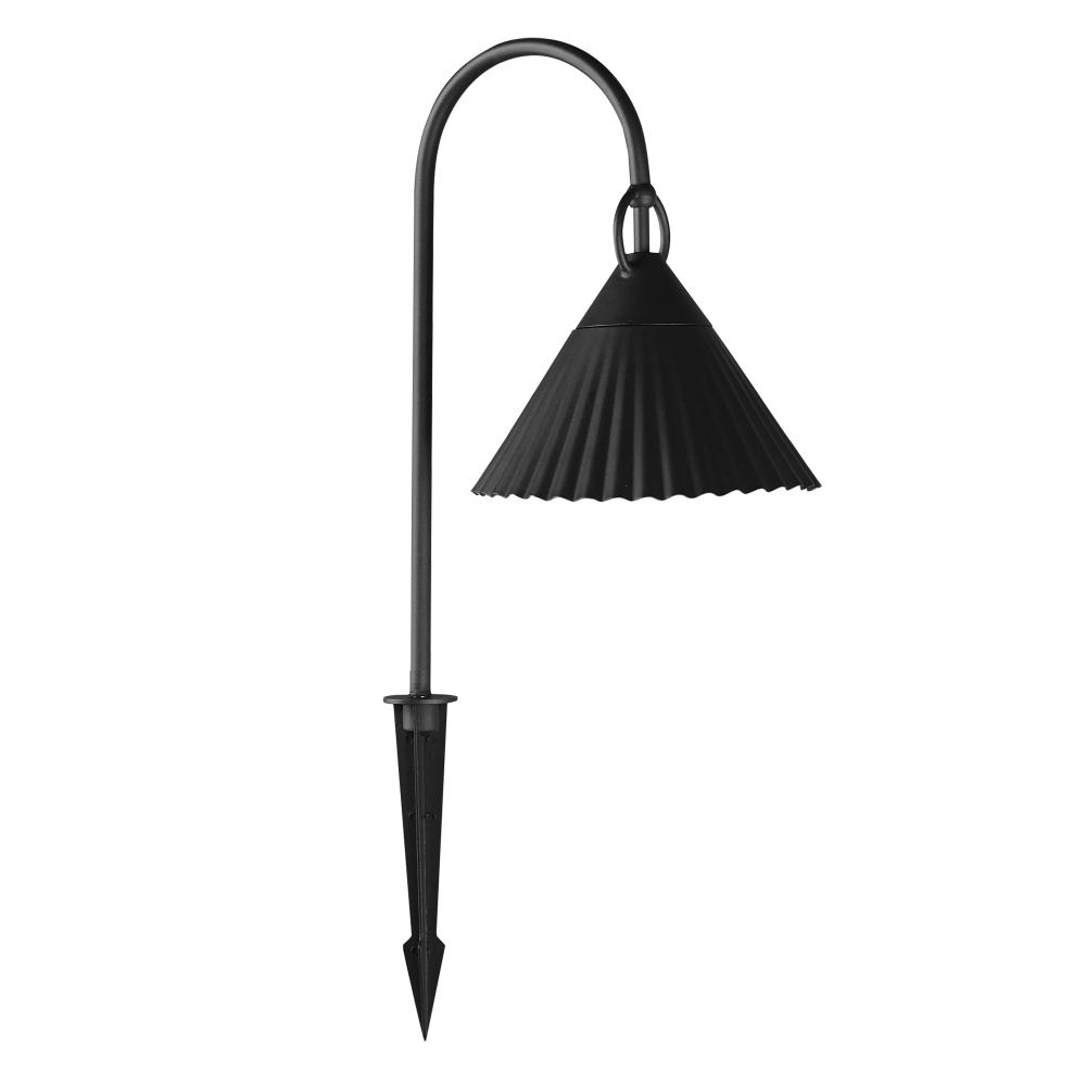 Loria Outdoor Path Light, Path Light Made Of Metal/Milk Glass In Black - View #12
